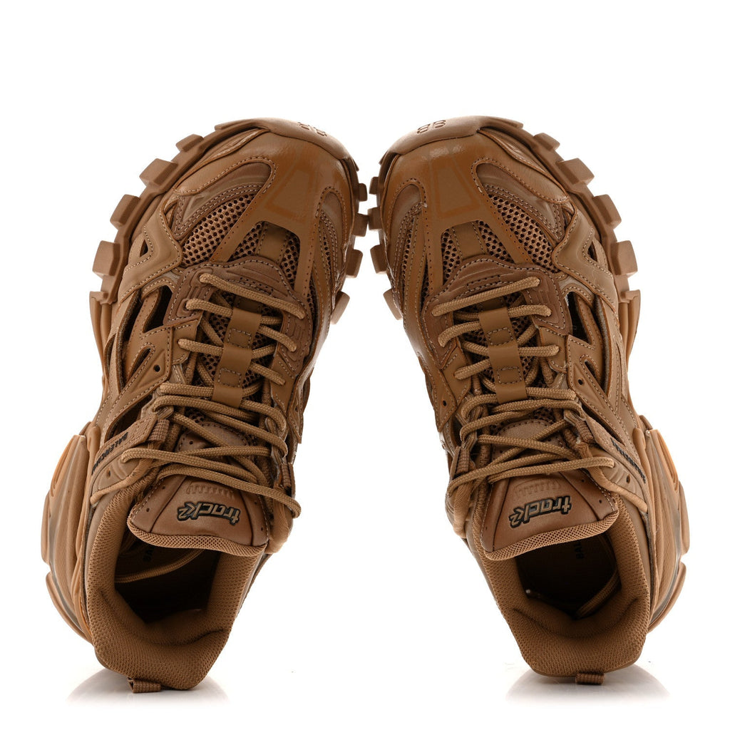 Balenciaga Rubber Mesh Women's Track.2 Open Sneakers 40 Light Brown
