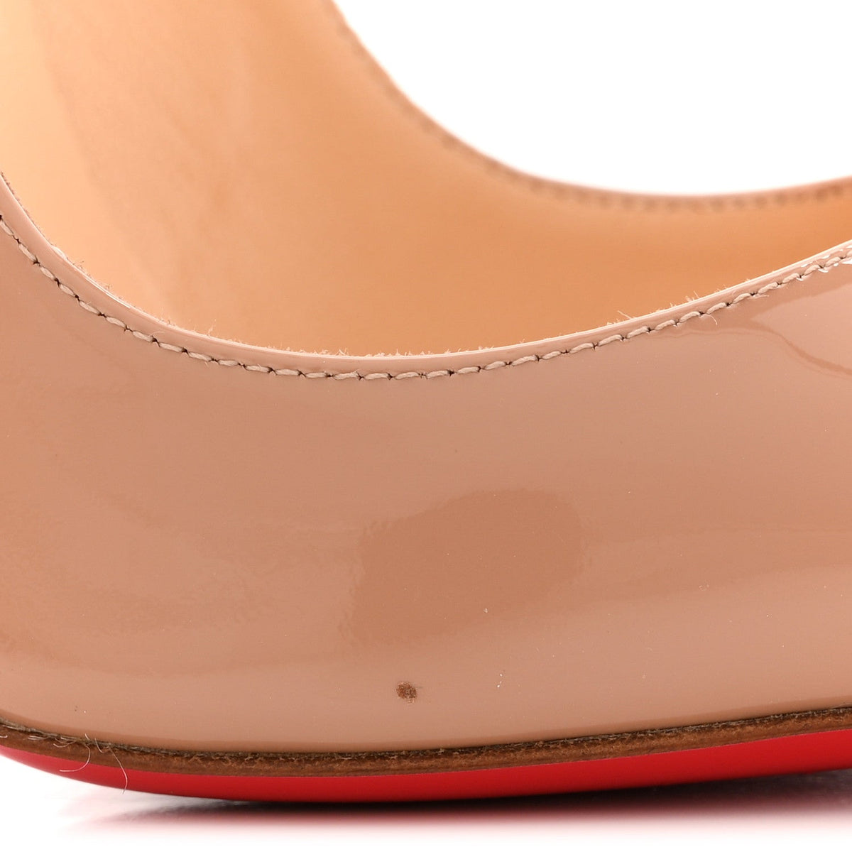 Christian Louboutin Patent Women's So Kate 120 Pumps 36 Nude