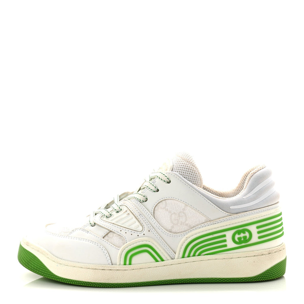Gucci Demetra GG Supreme Monogram Women's Basket Low Top Sneakers 35 White Green
