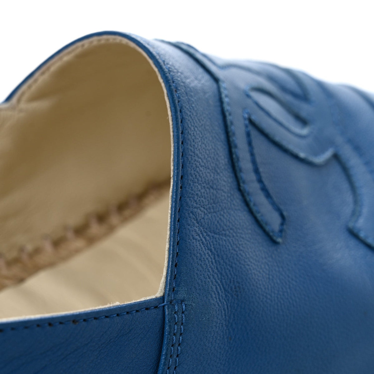 Chanel Lambskin Women's CC Espadrilles 37 Blue