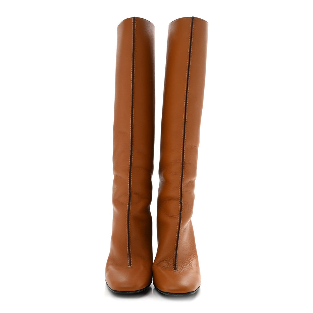 Hermes Calfskin Women's Dressage Boots 36 Beige Dore