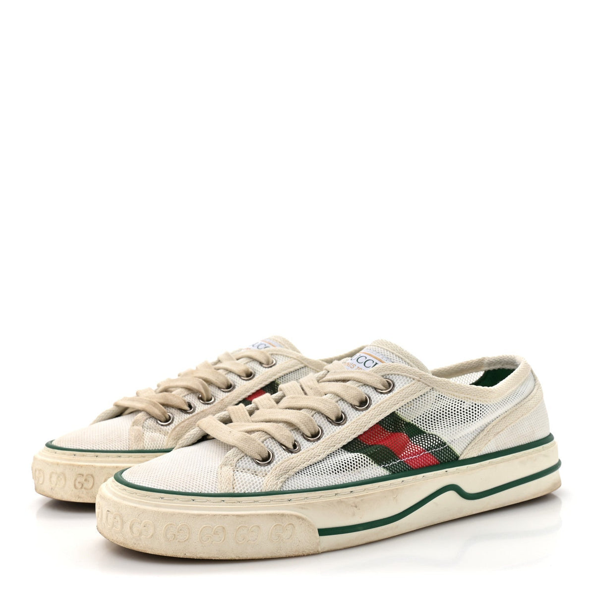 Gucci Mesh Women's Tennis 1977 Sneakers 35.5 Mystic White