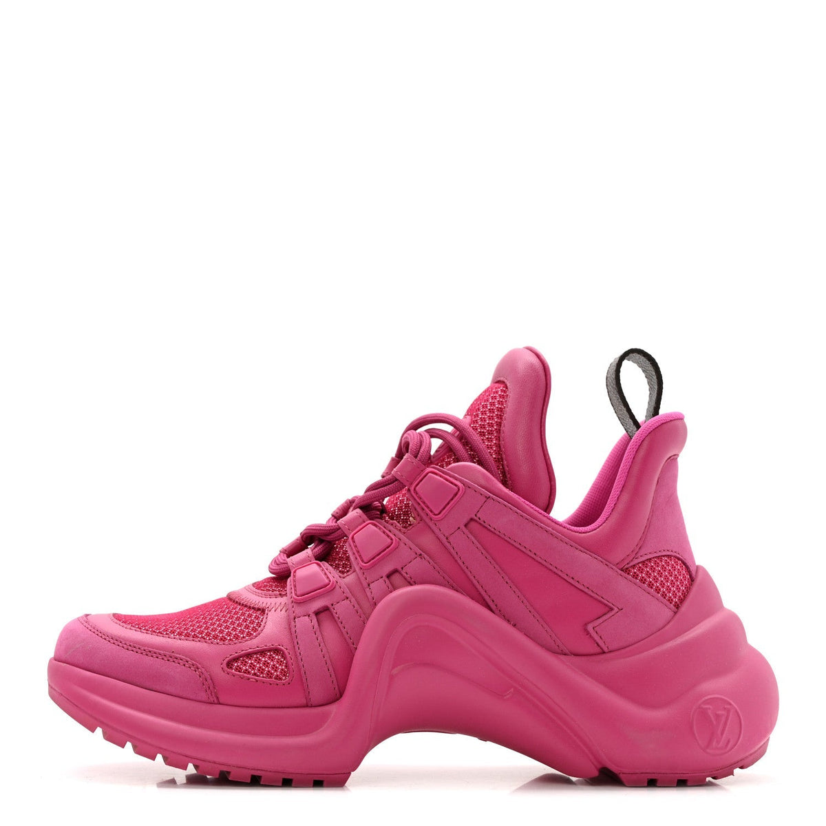 Louis Vuitton Calfskin Technical Nylon Women's LV Archlight Sneakers 37 Rose Pop
