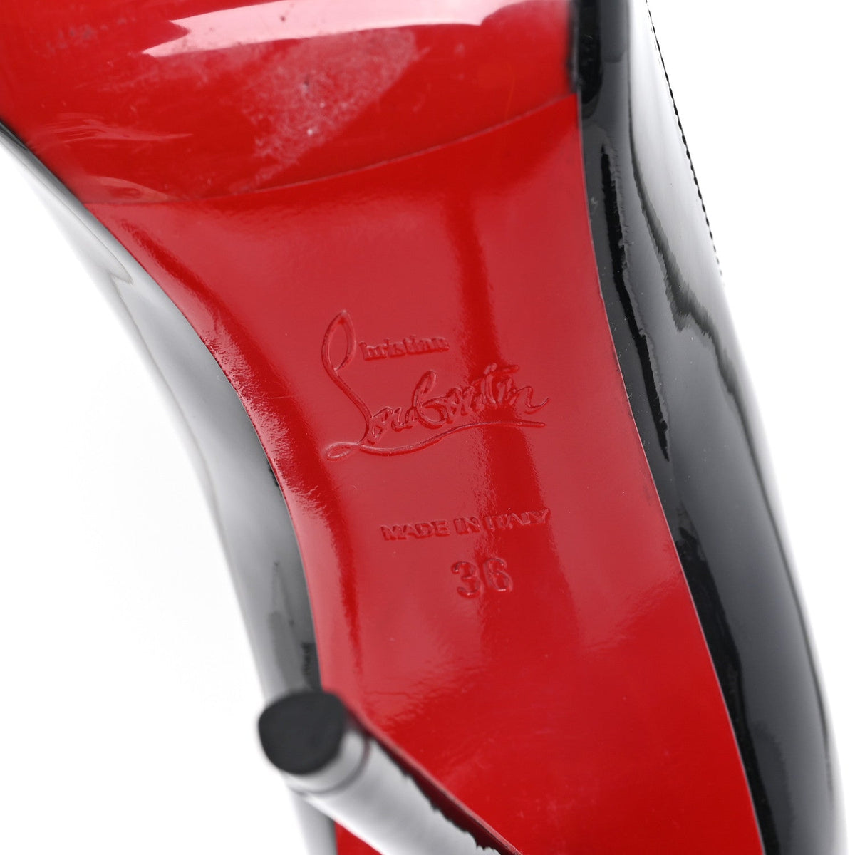 Christian Louboutin Patent Women's Miss Z 100 Pumps 36 Black