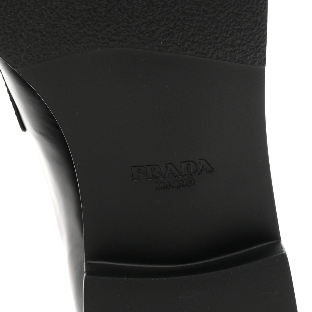 Prada Spazzolato Women's Loafers 40.5 Black