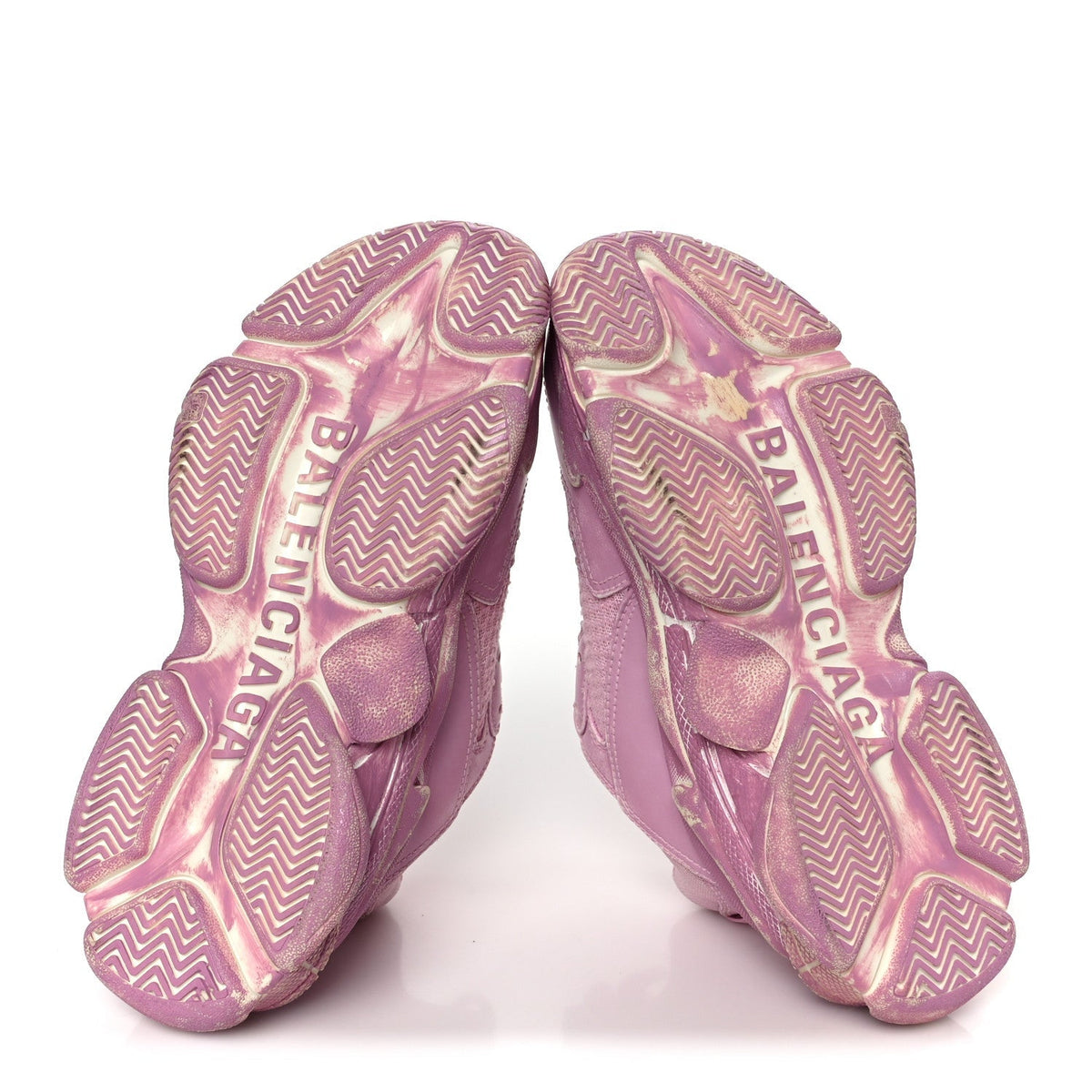 Balenciaga Fabric Mesh Women's Triple S Sneakers 36 Pink
