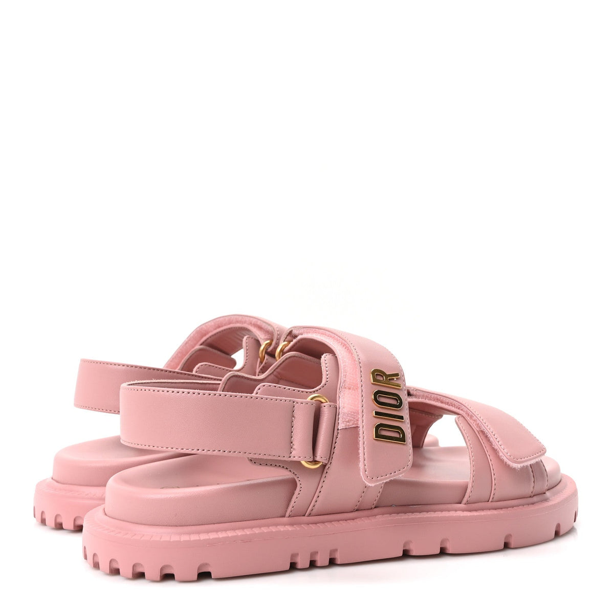 Christian Dior Lambskin Women's Dioract Sandals 39.5 Pink
