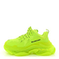 Fabric Mesh Clear Sole Triple S Sneakers Fluo Yellow