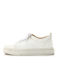 Christian Louboutin Calfskin Adolon Junior Low Top Sneakers 39 White