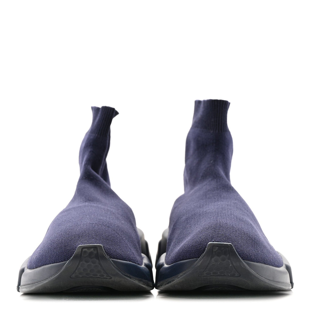 Balenciaga Neoprene Knit Men's Speed Sneakers 42 Bleu Marine