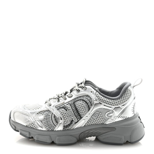 Christian Dior Technical Mesh Women's Dior Chrono Sneakers 38 Silver