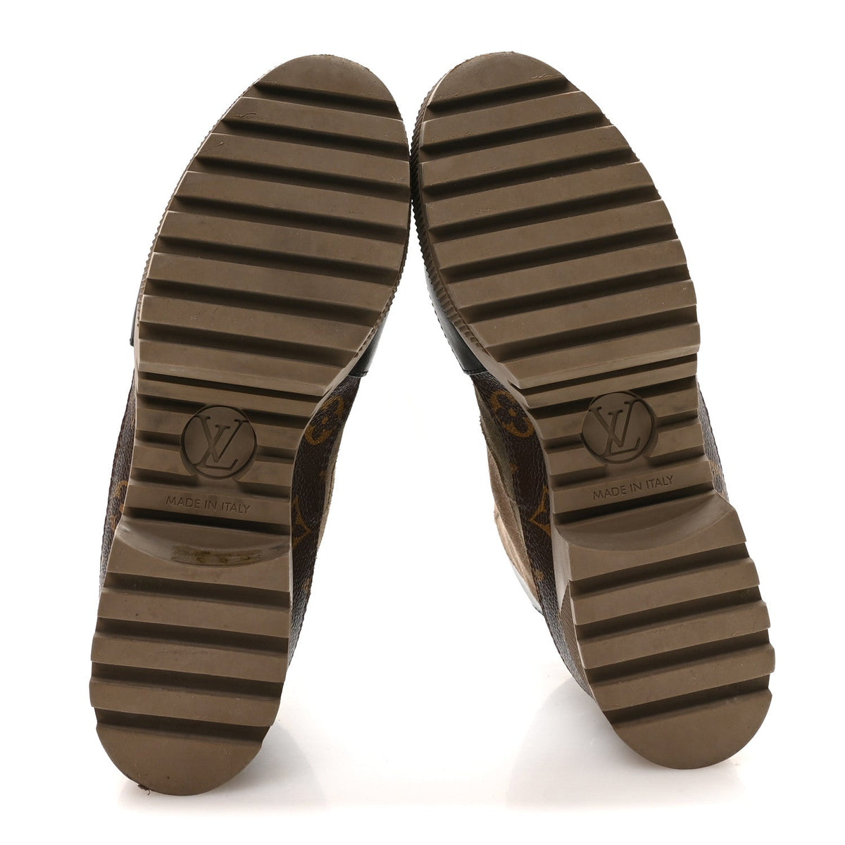 Louis Vuitton Suede Calfskin Women's Laureate Platform Desert Boots 37 Taupe