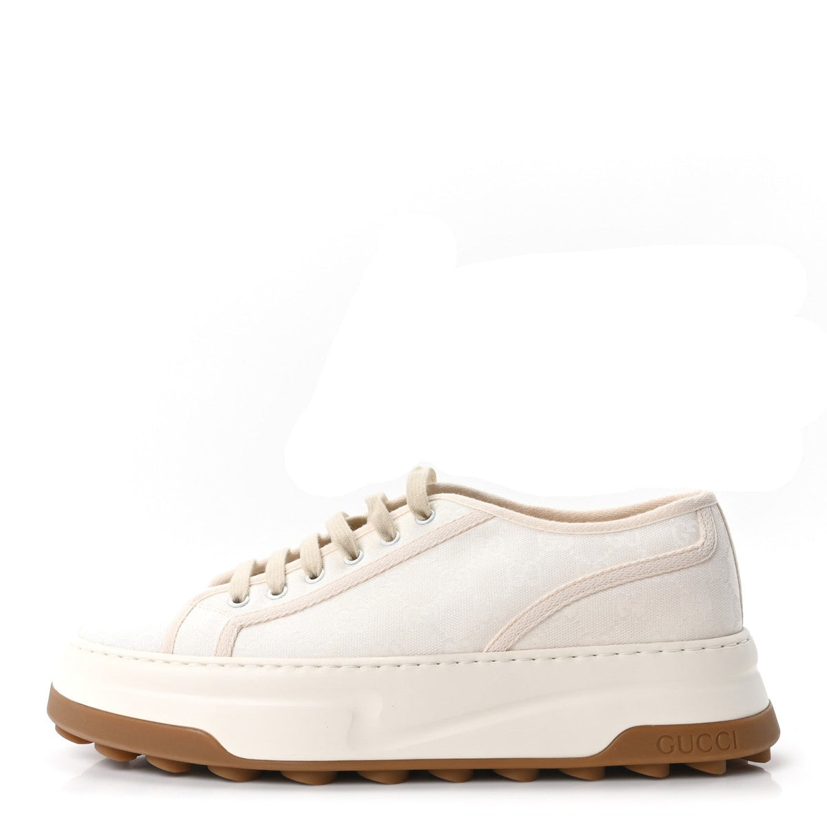 Gucci Monogram Canvas Men's 1977 Tennis 52mm Sneakers 11 Great White Mystic White