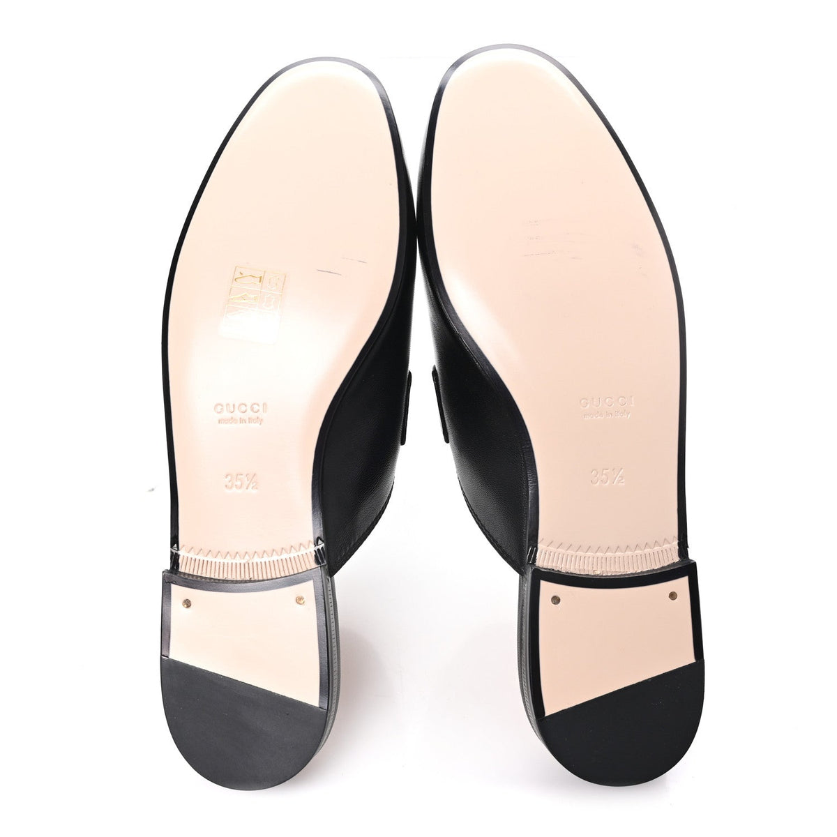 Gucci Malaga Kid Web Women's Princetown Slippers 35.5 Black