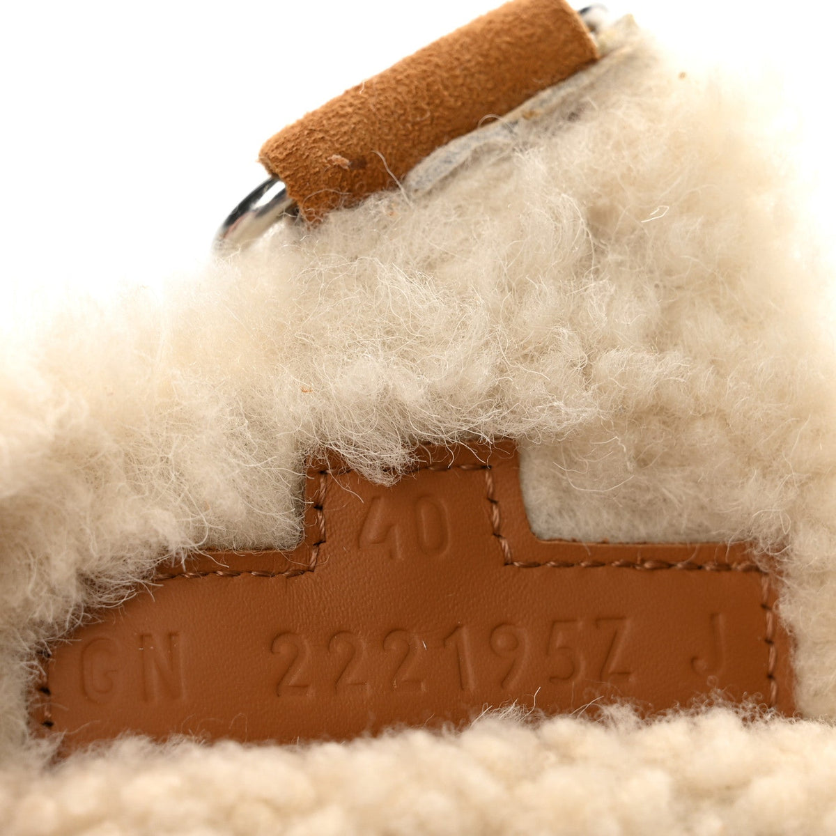 Hermes Chypre Suede Goatskin Woolskin Women's Sandals