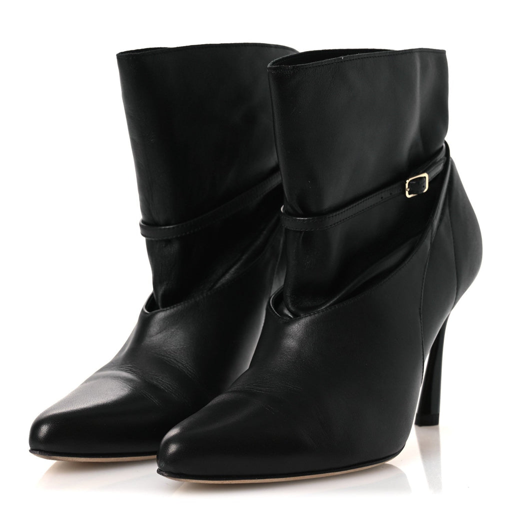 Jimmy Choo Nappa Calfskin Women's Cacia 85 Ankle Boots 38 Black