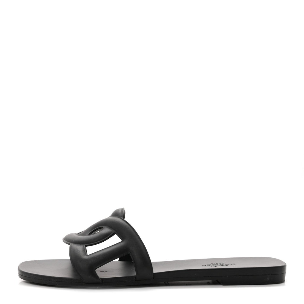 Hermes Rubber Aloha Women's Sandals Black