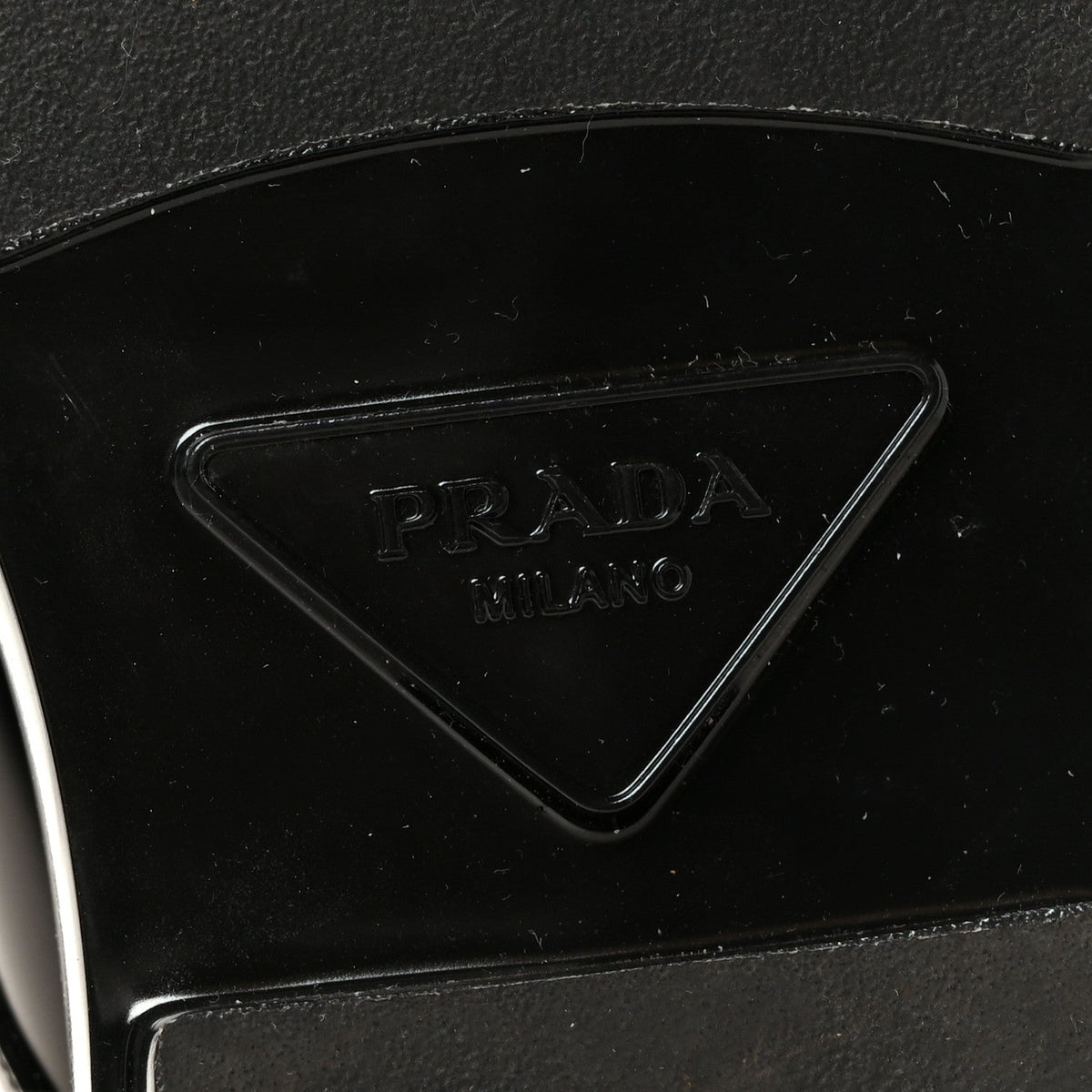 Prada Spazzolato Men's Square Toe Lace Up Derby Shoes 9 Black