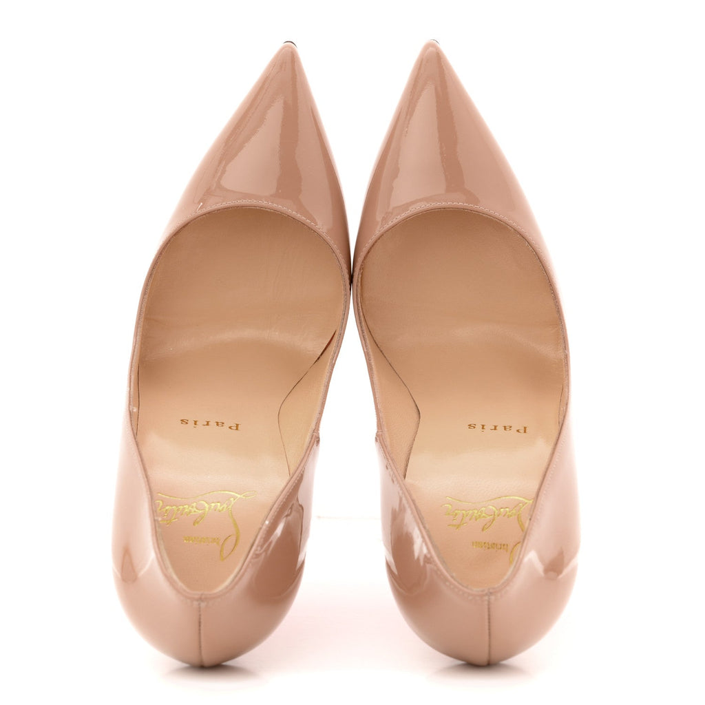 Christian Louboutin Patent Women's So Kate 120 Pumps 36 Nude