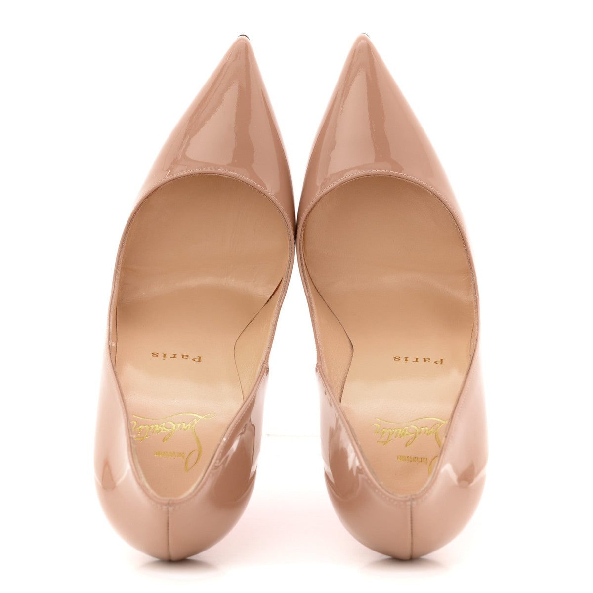 Christian Louboutin Patent Women's So Kate 120 Pumps 36 Nude