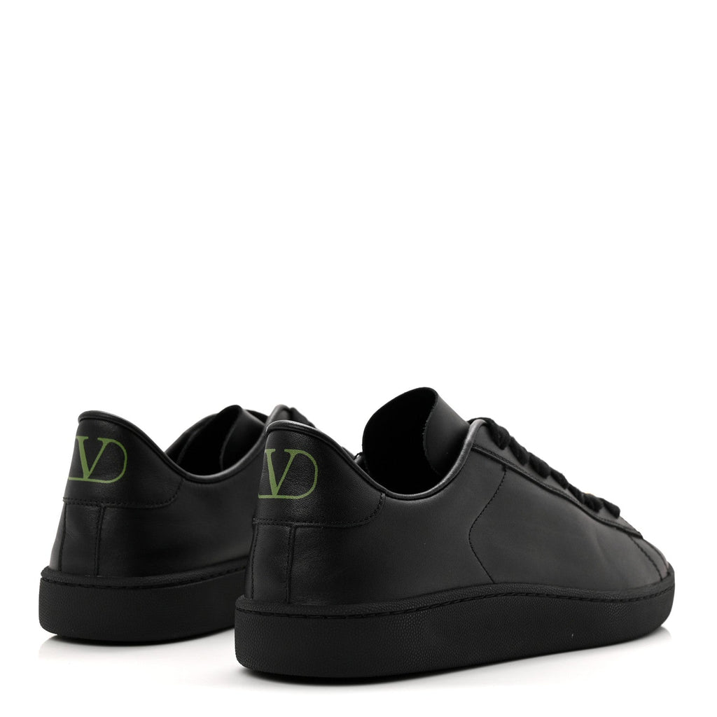 Valentino Garavani Calfskin Men's Royco Sneakers 40 Black