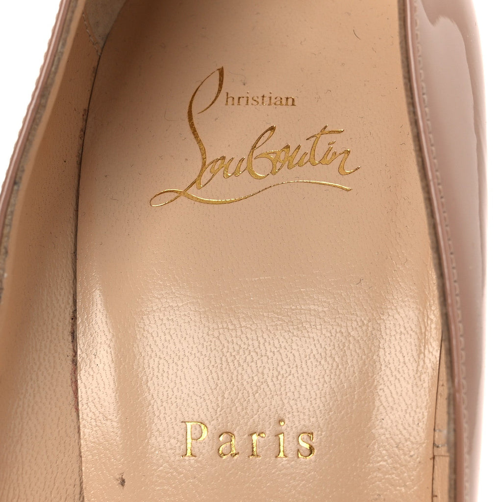 Christian Louboutin Patent Women's So Kate 120 Pumps 41.5 Nude