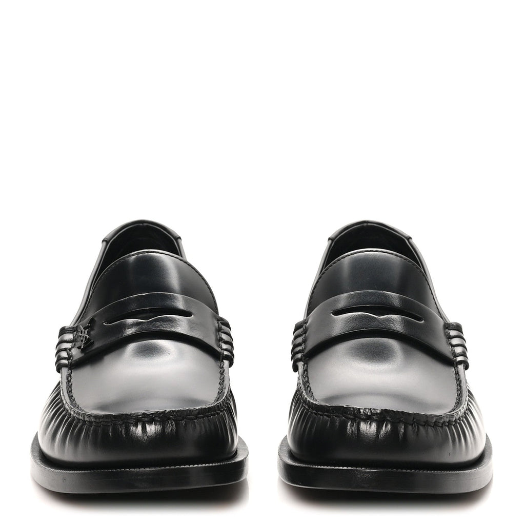 Saint Laurent Calfskin Men's Le Loafer 15 Moccasins 40 Black