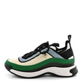 Suede Calfskin Mixed Fibers CC Sneakers Ivory Green Light Blue Ivory G