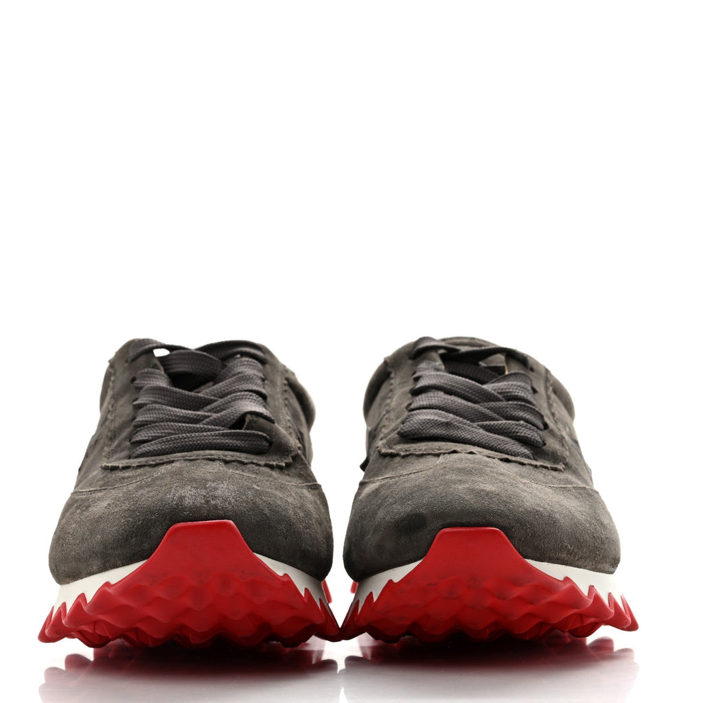 Christian Louboutin Suede Calfskin Men's Loubishark Sneakers 42.5 Ombre