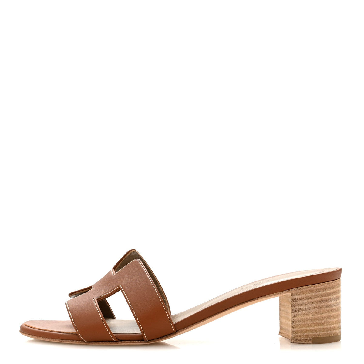Hermes Calfskin Women's Oasis Sandals 39.5 Gold