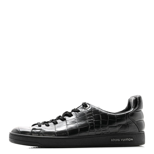 Louis Vuitton Calfskin Men's Frontrow Sneakers 8 Black