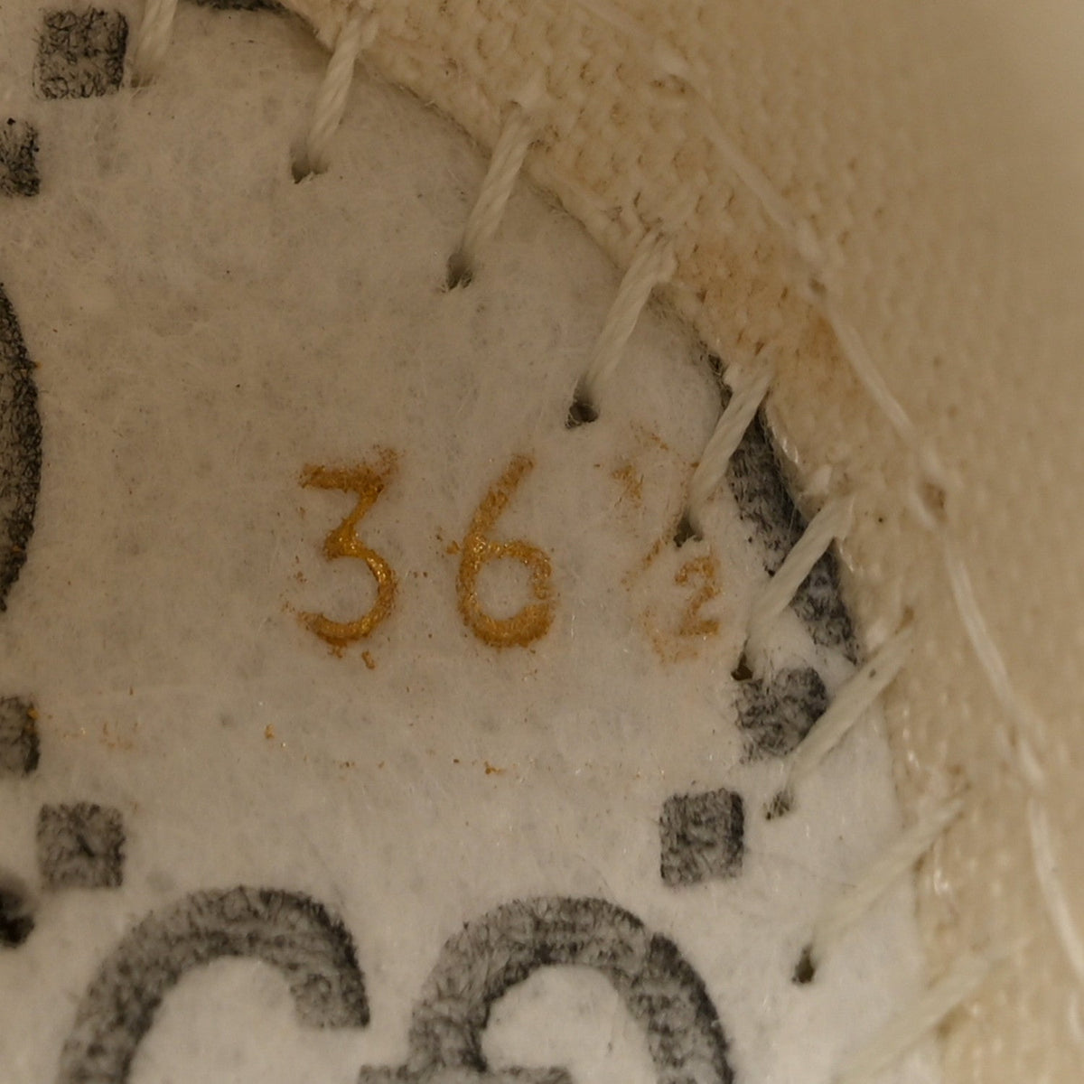 Gucci Monogram Canvas Women's 1977 Tennis Platform 52mm Sneakers 36.5 Beige Ebony Mystic White