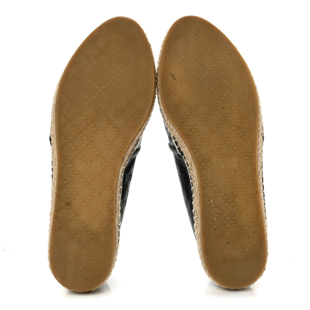 Gucci Microguccissima Signature Women's Espadrilles 38 Black