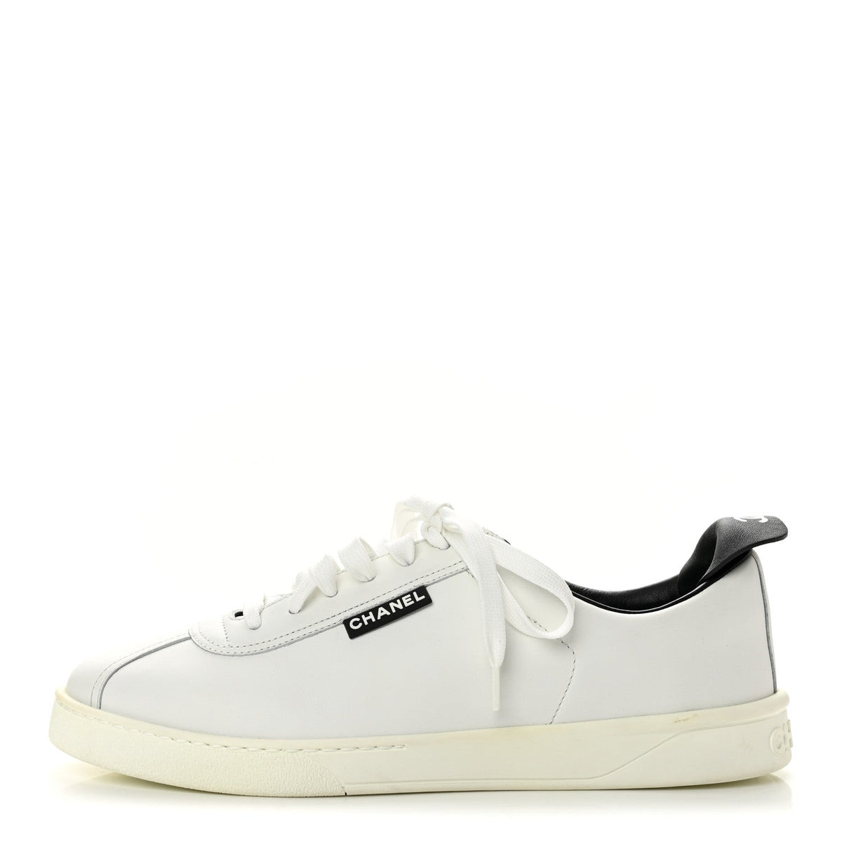 Chanel Calfskin CC Men's Sneakers White