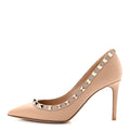 Valentino Garavani Nappa Women's Rockstud 100mm Pumps 35 Poudre