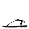 Lambskin Monogram Cassandra Slingback Flat Sandals Black