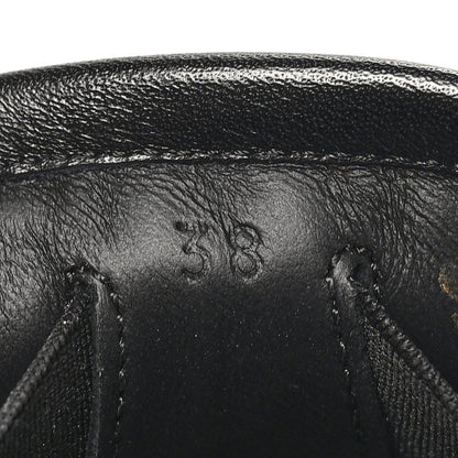 Hermes Suede Goatskin Nappa Women's Jour Loafers 38 Black
