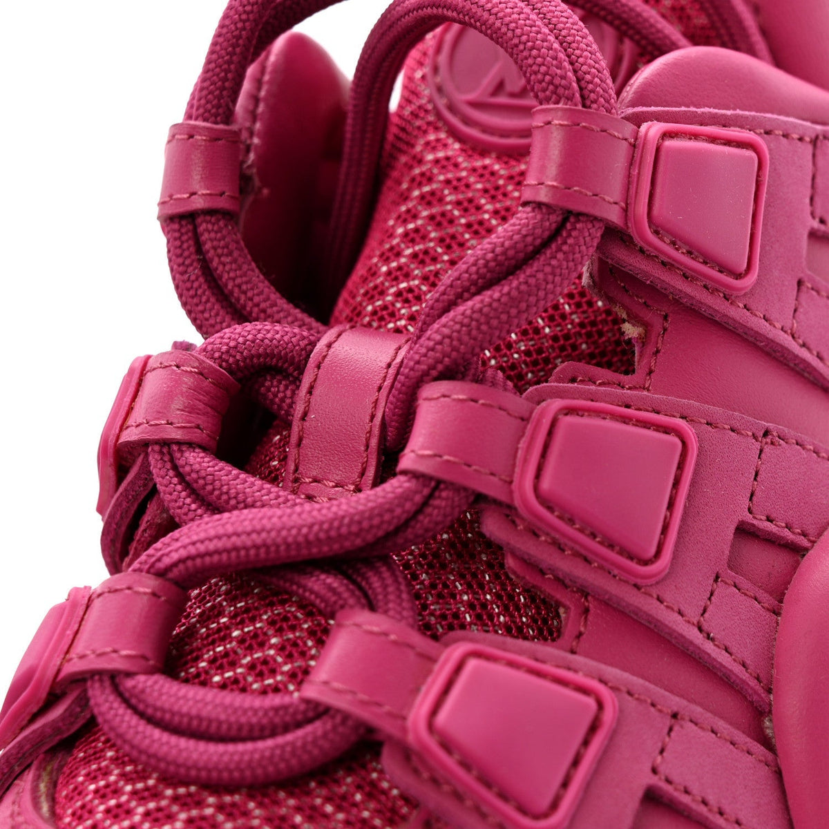 Louis Vuitton Calfskin Technical Nylon Women's LV Archlight Sneakers 37 Rose Pop