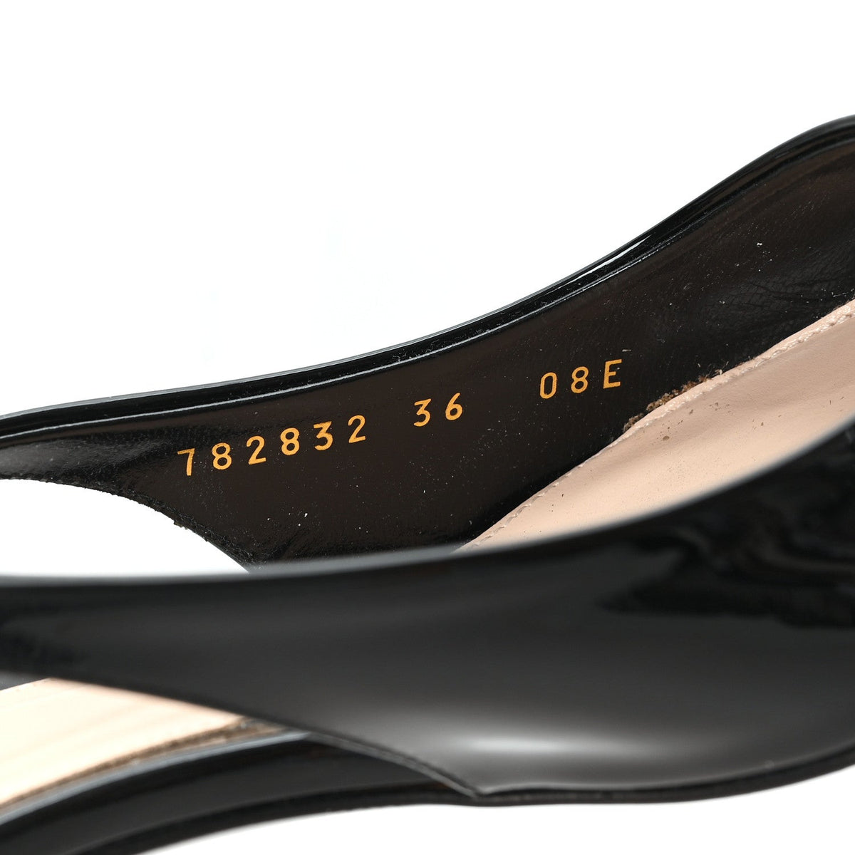Gucci Patent Signoria 35mm Women's Slingback Pumps 36 Black