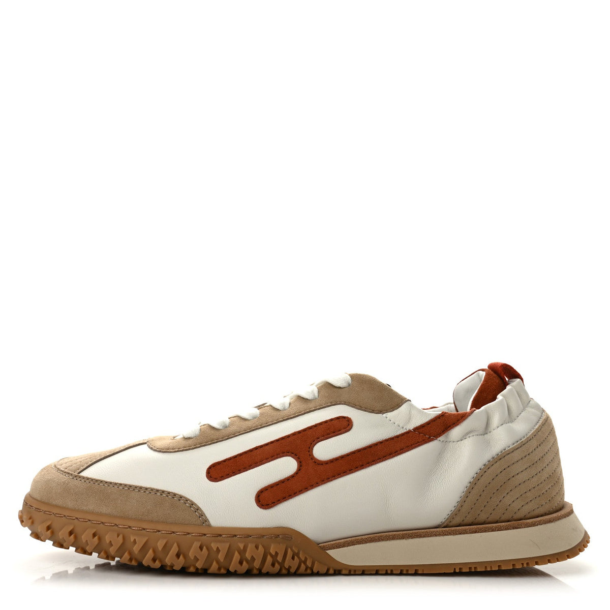 Hermes Nappa Suede Goatskin Women's Jet Sneakers 40 Multicolor Orange Canyon