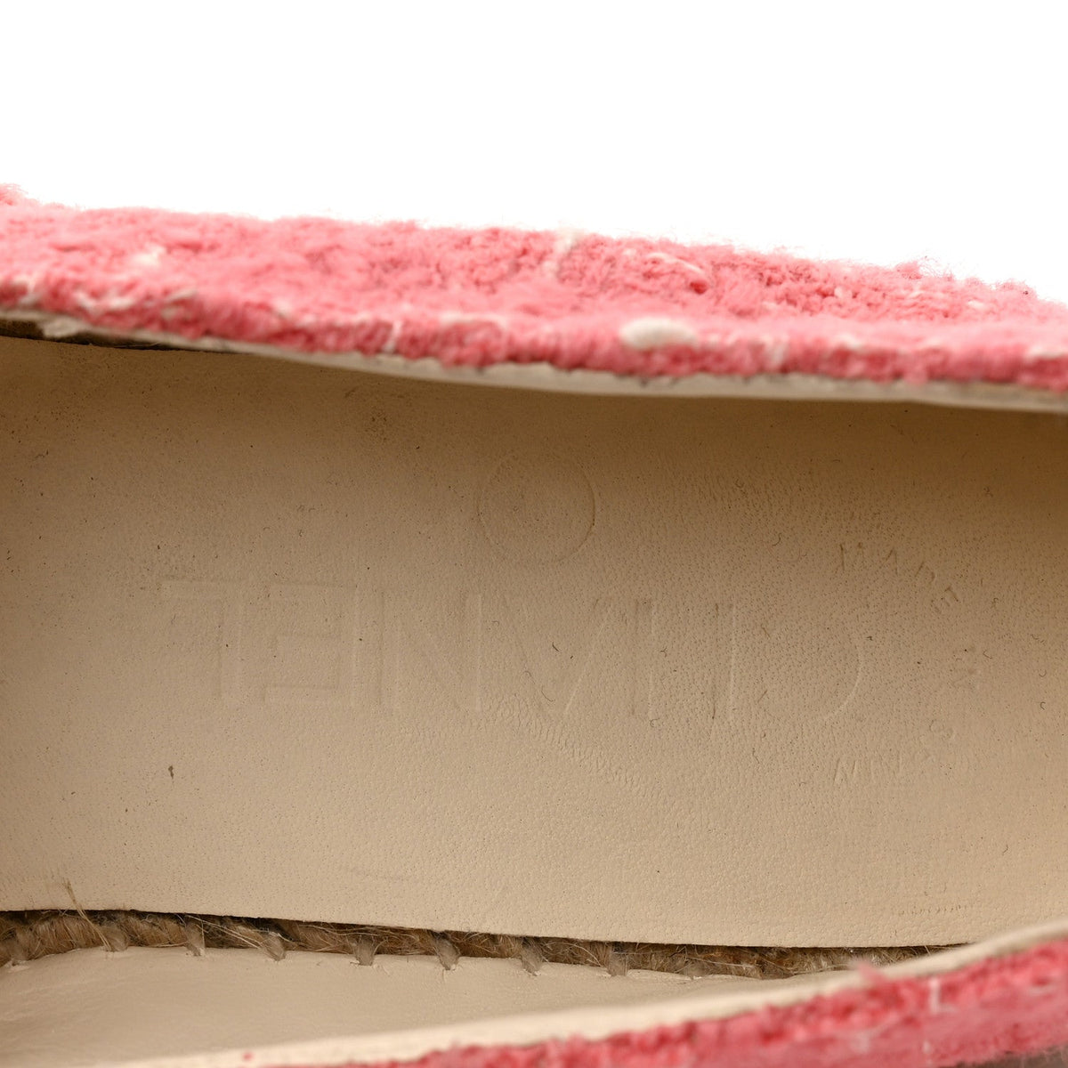 Chanel Tweed Grosgrain Women's CC Espadrilles 35 Pink