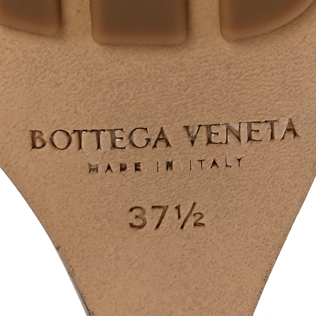 Bottega Veneta Laminated Calfskin Women's Rocket Mule Pumps 37.5 Silver