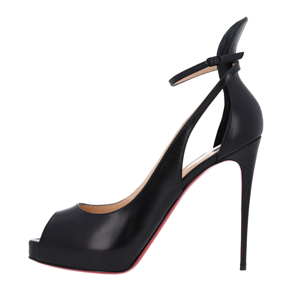 Christian Louboutin Kid Leather Women's Mascaralta 120 Pumps 41 Black