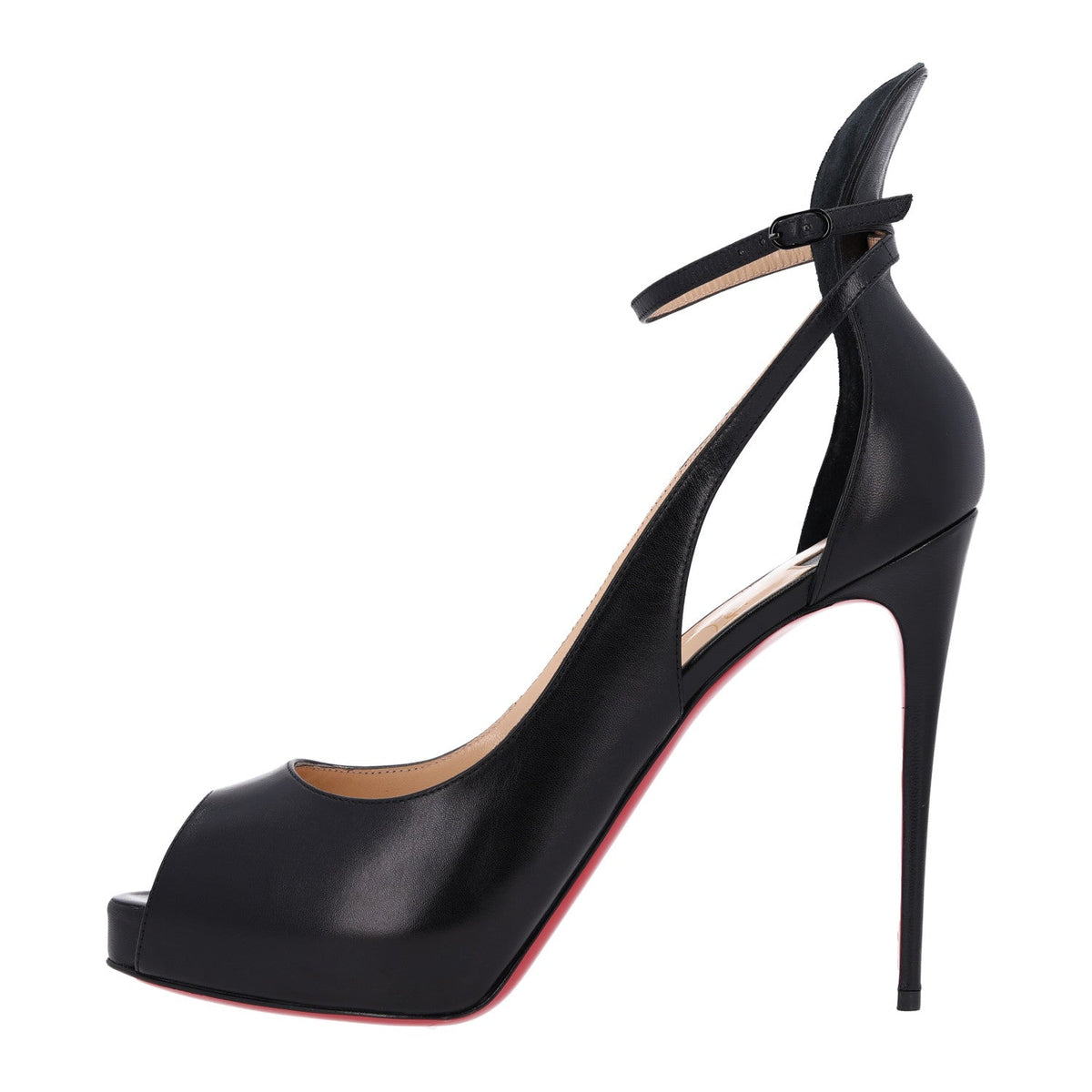 Christian Louboutin Kid Leather Women's Mascaralta 120 Pumps 41 Black