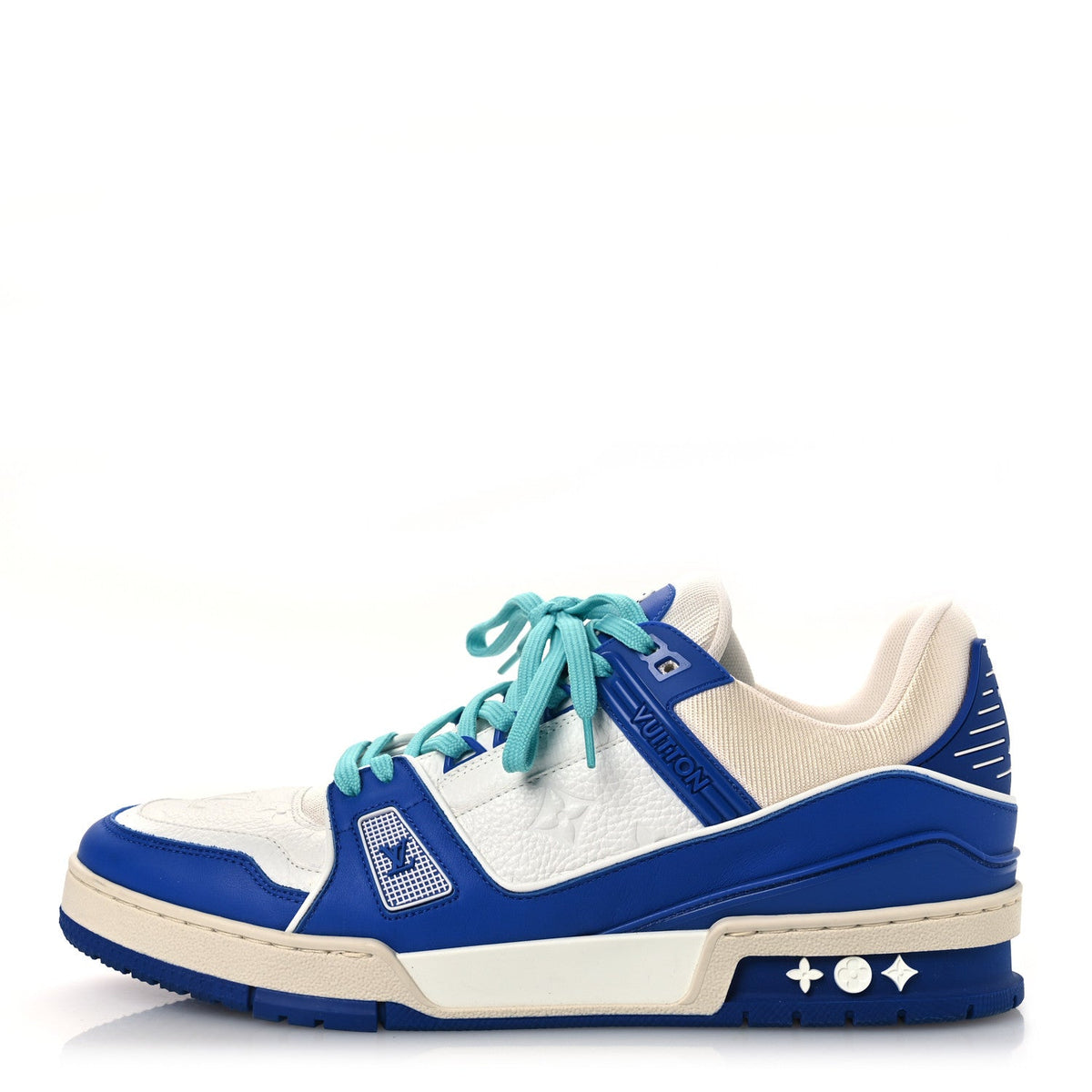 Louis Vuitton Calfskin Men's LV Trainer Sneakers 8.5 Blue