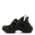 Louis Vuitton Calfskin Patent Monogram Women's LV Archlight Sneakers 37.5 Black