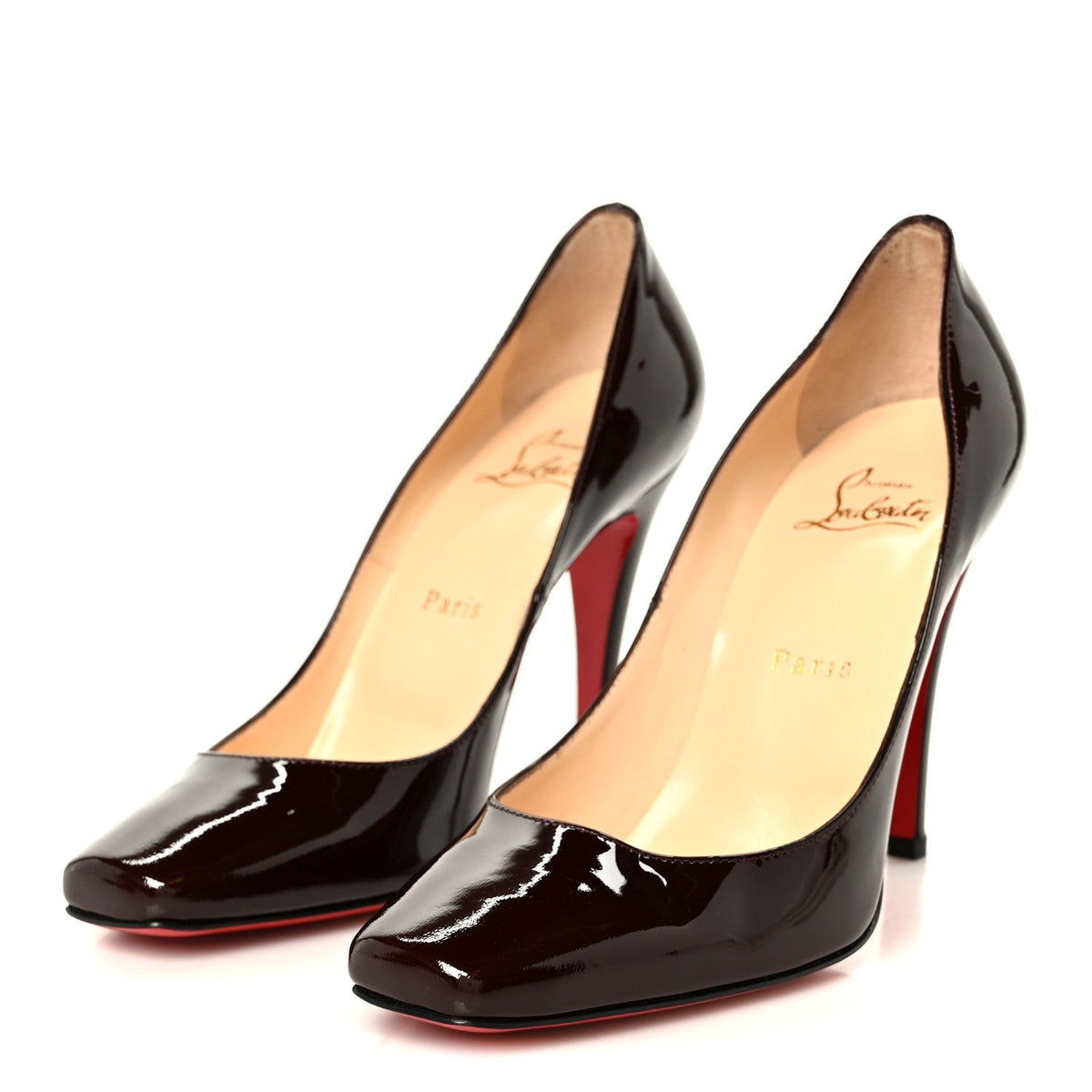 Christian Louboutin Patent Particule 100 Women's Pumps Plum