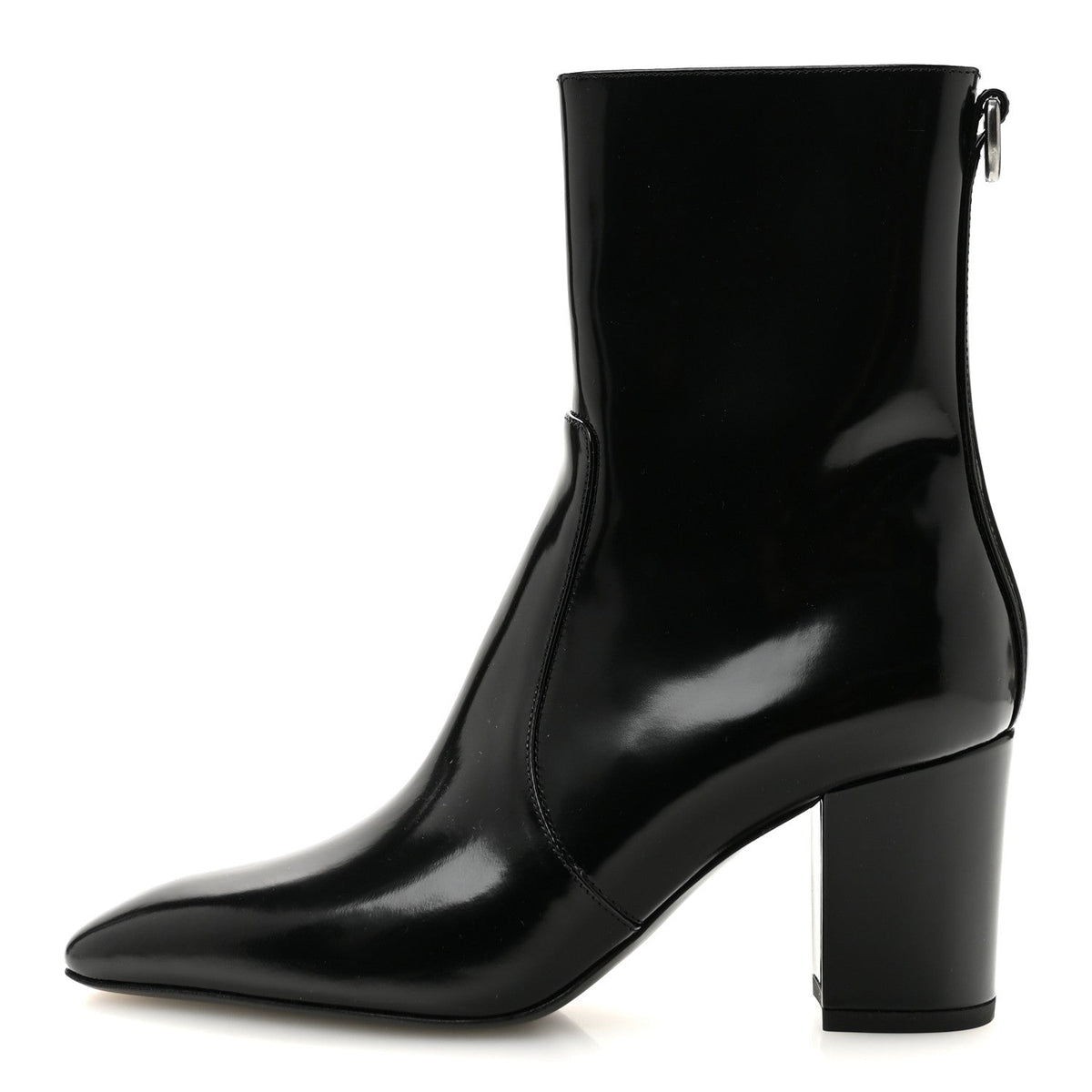 Saint Laurent Calfskin Women's Marilyn Betty 70 Ankle Zip Boots 35 Black