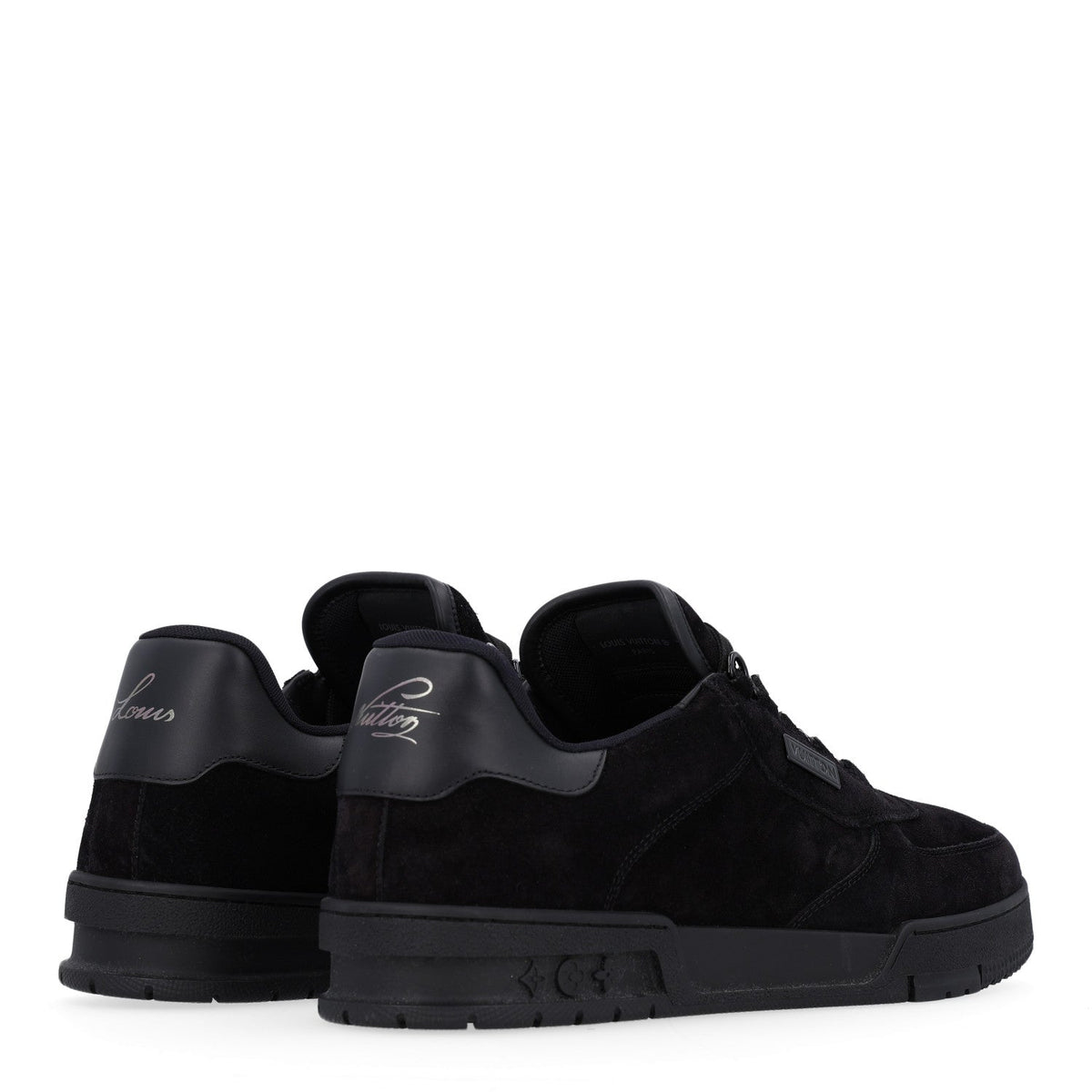 Louis Vuitton Suede Men's Uniform Sneakers 9.5 Black