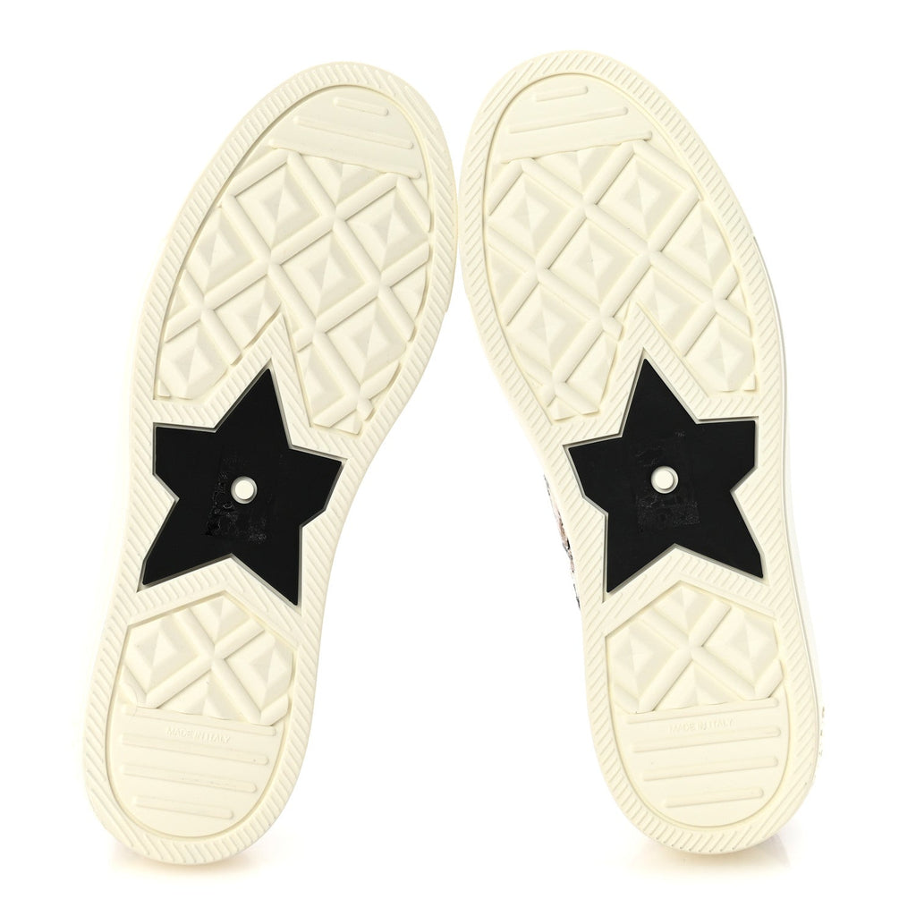 Christian Dior Canvas Embroidered Women's Walk'N'Dior Sneakers 38 White Multicolor